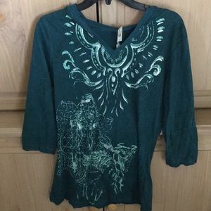 NWOT Quarter Sleeve Blouse w/hoodie